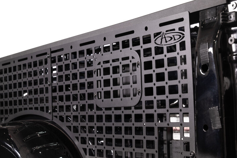 Ford F-350 Molle Panels - Passenger Side - Addictive Desert Designs - Bedside Accessory Mounting Panels - Hammer Black - `23-`26